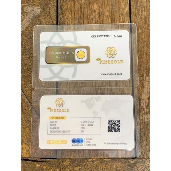 Fine Gold 0.001 Gram Gift Series Emas Mini