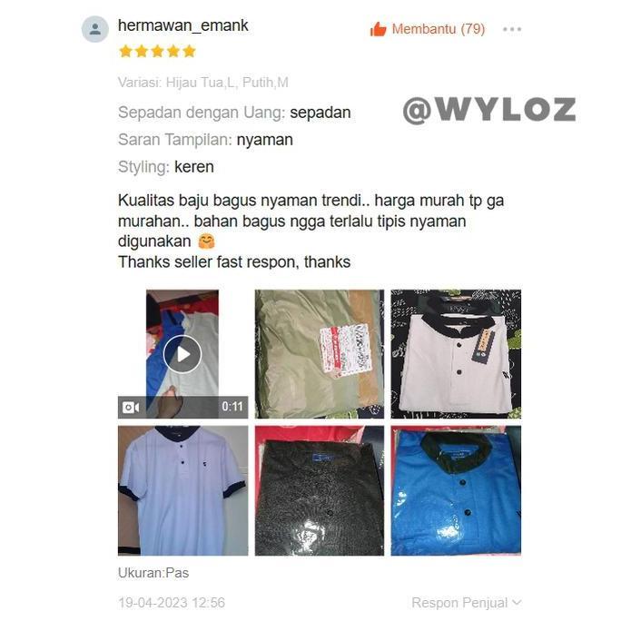 Gntg- Wyloz Baju Kaos Polo Shirt Distro Kerah Shanghai Pique Pendek Cowok Pria Laki Laki Krah Sangha