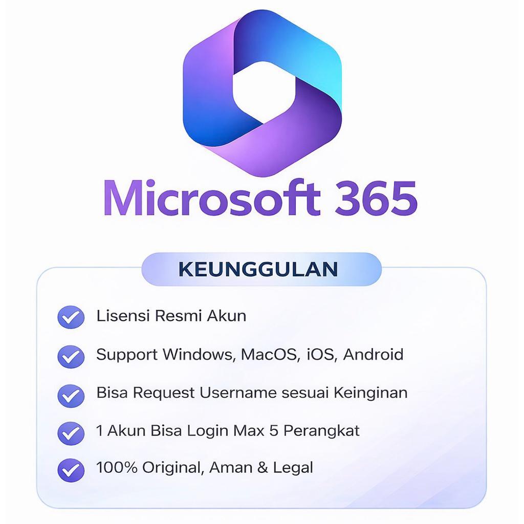 [Promo]Lisensi Microsoft Office 365 Original Custom Username/Request Username Garansi