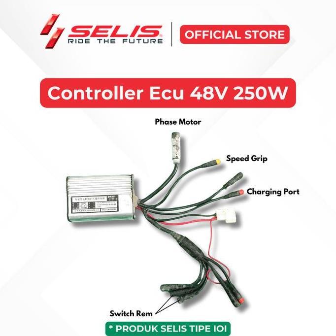 SELIS - CONTROLLER ECU 48 VOLT 250 WATT SEPEDA MOTOR LISTRIK UNIVERSAL ( CONTROLLER )