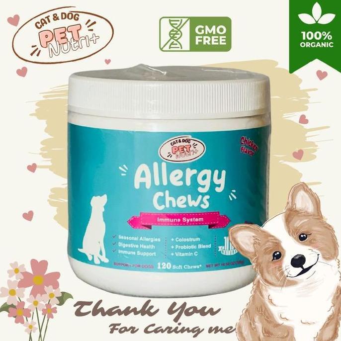 ALLERGY CHEWS DOG ALERGI ANJING MENGURANGI GEJALA GATAL GATEL