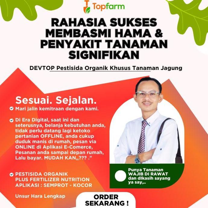 OBAT SEMPROT HAMA JAGUNG / OBAT HAMA DAUN JAGUNG TERBAIK / PESTISIDA DEVTOP / OBAT ULAT GRAYAK JAGUN