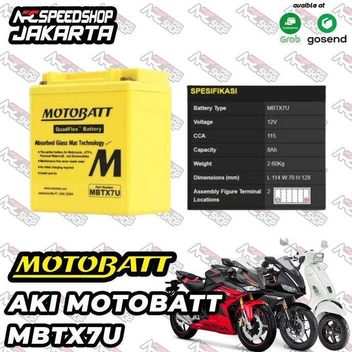 Aki Motobatt CBR250RR R25 Nmax Vespa Lx150 Klx klx250 CBR150 CBR 250 terlaris