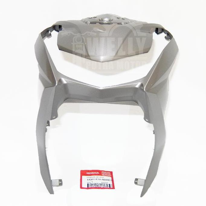 COVER TAMENG DEPAN BEAT NEW LED SILVER DOFF 64301-K1A-N00MCS ORI AHM