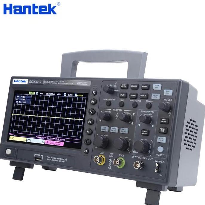 OSILOSKOP DIGITAL 2 CHANNEL OSCILLOSCOPE OTOMOTIF SIGNAL GENERATOR 100MHZ - HANTEK DSO2D10 //