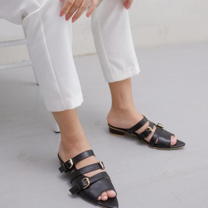 Shoe- Lamelika - Eclaire Sepatu Sandal Nita Flat Shoes Nita Elegan Slip On 3Cm