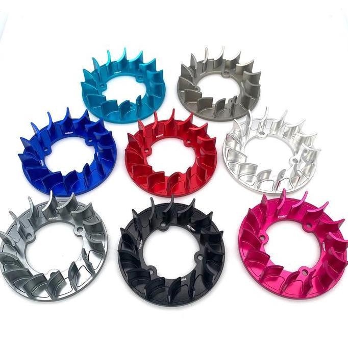 Promo Kipas Magnet Yamaha Mio 5tl 5vv Almunium CNC by HDJ Racing DESAIN BACKWARD PERFORMANCE Diskon