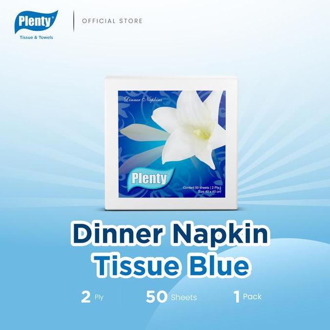 Plenty Dinner Napkin Tissue Blue Sheets