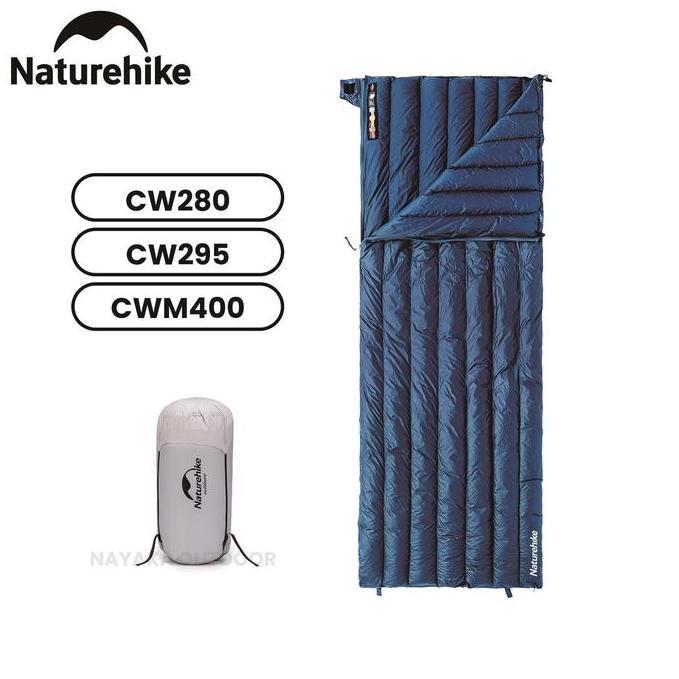 Sleeping Bag Ultralight Naturehike CW280 CW295 CWM400 Kantong Tidur Camping Tebal Hangat Duck Down