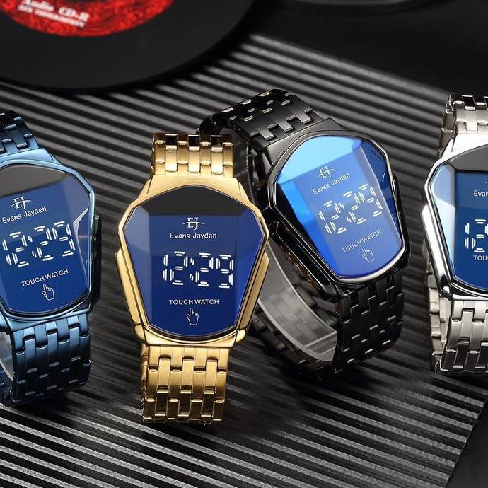 Bw- Evans Jayden Jam Tangan Pria 9953 Rantai Stainless Steel Dital Touch Screen Sapphire Glass Ter R