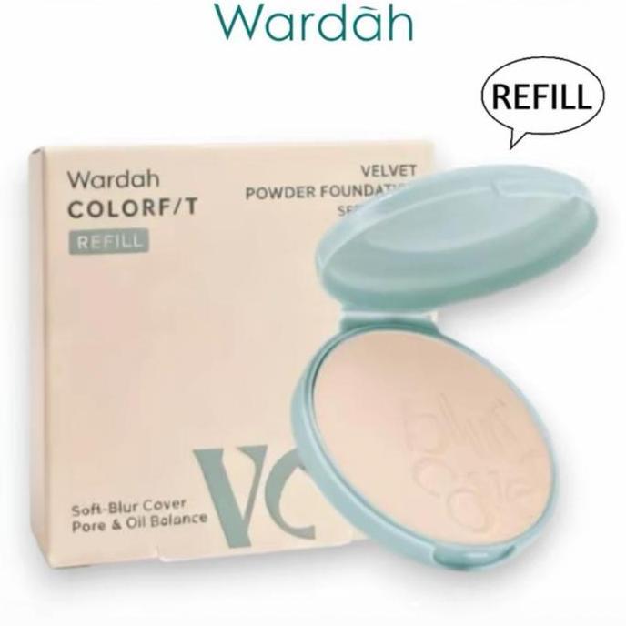 Wardah Colorfit Velvet Powder Foundation Concealer bedak padat wardah bedak foundation