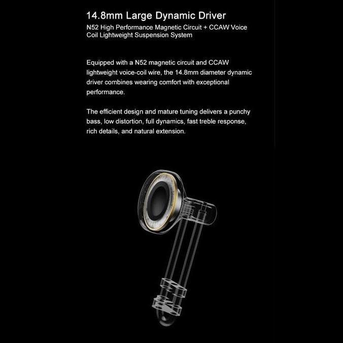 Promo Moondrop U2 / U-2 / U 2 High Fidelity 14.8mm Dynamic  Driver Earbuds / Earphone Diskon