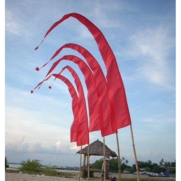 UMBUL-UMBUL BALI WARNA POLOS - DEKORASI UMBUL PENJOR BALI POLOS KAIN