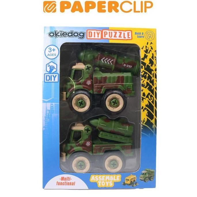 [vy] MAINAN ANAK OKIEDOG DIY PUZZLE V2 CJ-3989374 MILITARY VEHICLE