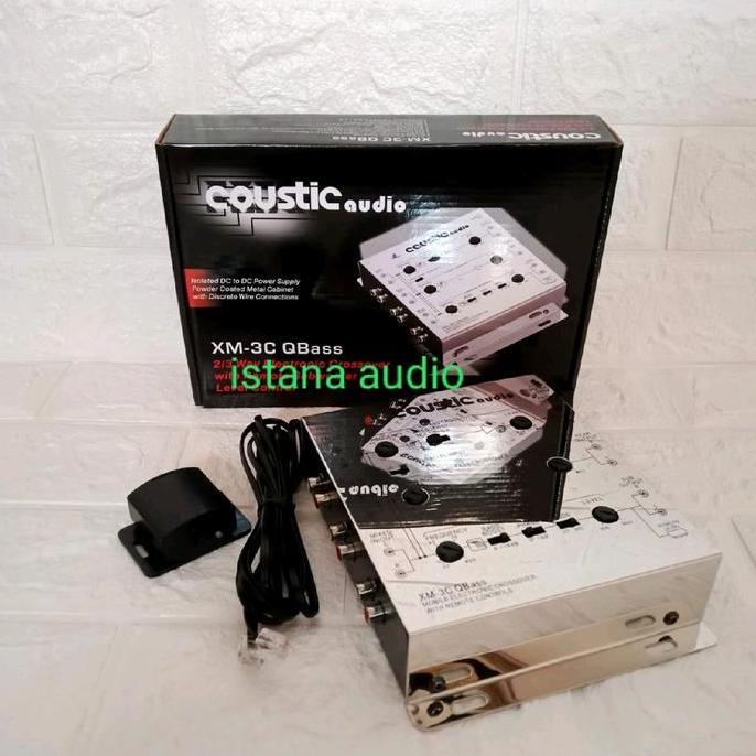 Promo Crossover coustic audio XM-3C QBASS  croom with remote control CROSSOVER AKTIF COUSTIC AUDIO X