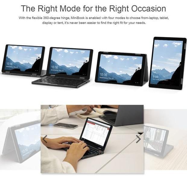 Padf- Chuwi Minibook 24 Intel N100 16/512Gb Ultra Mini Laptop 8" Touchscreen Wifi6 Windows 11