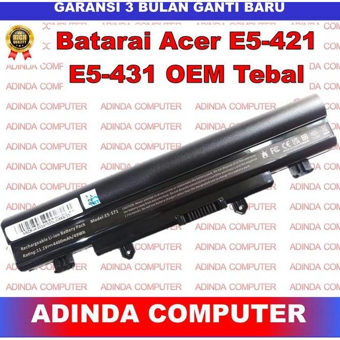 Baterai Acer Aspire E14 E5-421 E15 E5-411 E5-421G E5-471 E5-471G Oem