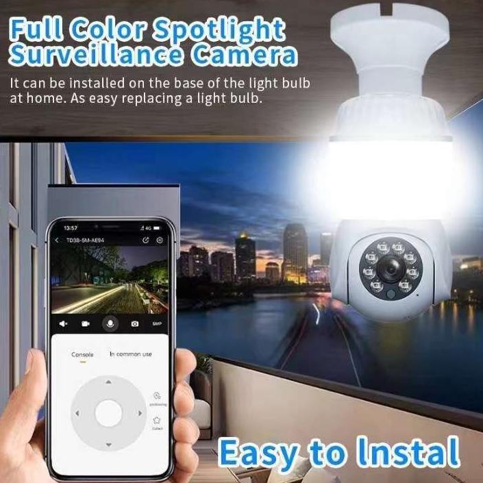 CCTV PTZ BOHLAM LAMPU IP CAMERA V380 CCTV LAMPU WIFI WIRELESS MURAH CCTV IP PANORAMIC V380 Best