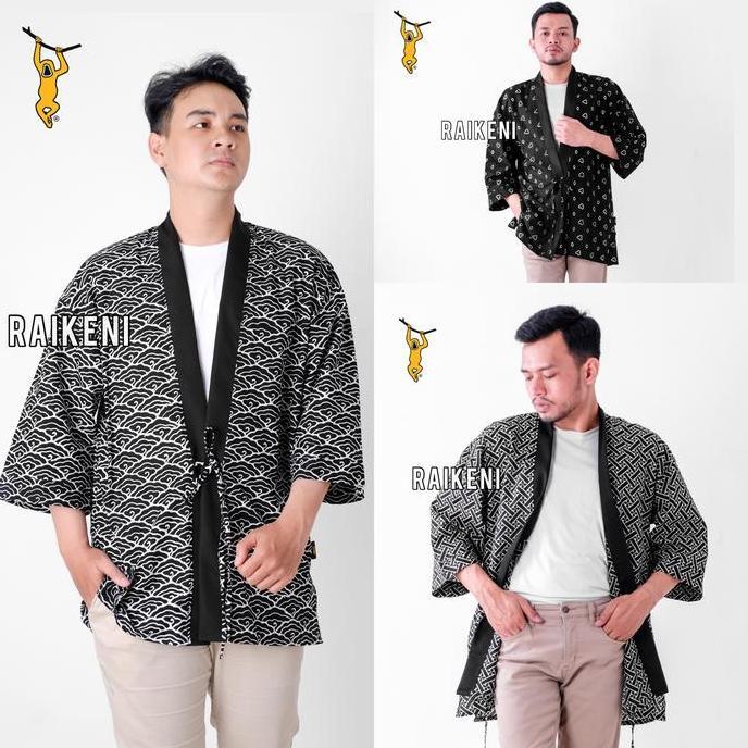 Camisa  - Raikeni Kimono Batik | Kimono Jepang | Jaket Kimono Pria | Jaket Batik