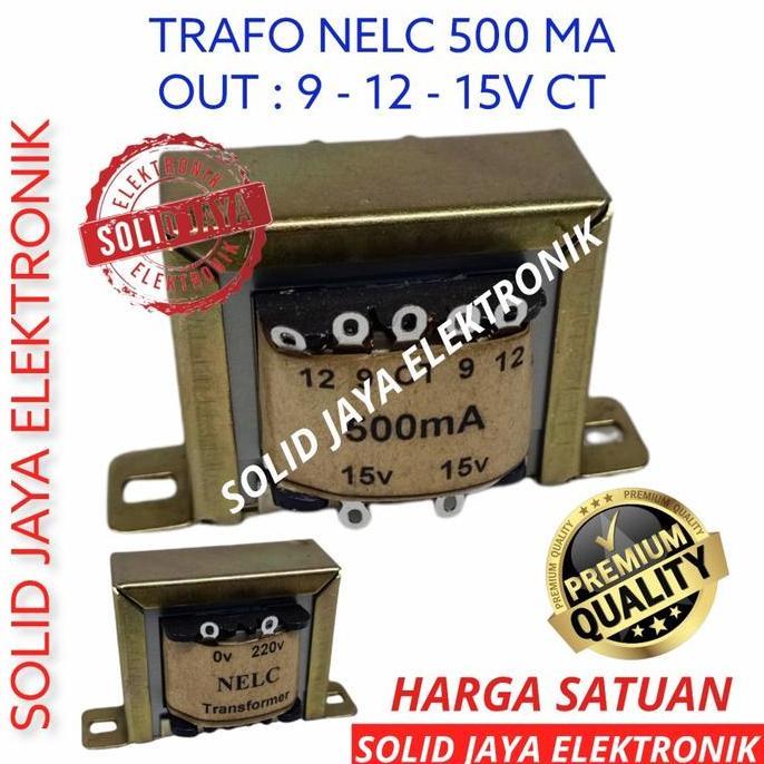Wero- Travo Trafo 500Ma Ct 9V 12V 15V Ct 500 Ma 0.5A 0.5 A Ct Amper Nelc Transformer 1/2A 1/2 0,5A 0
