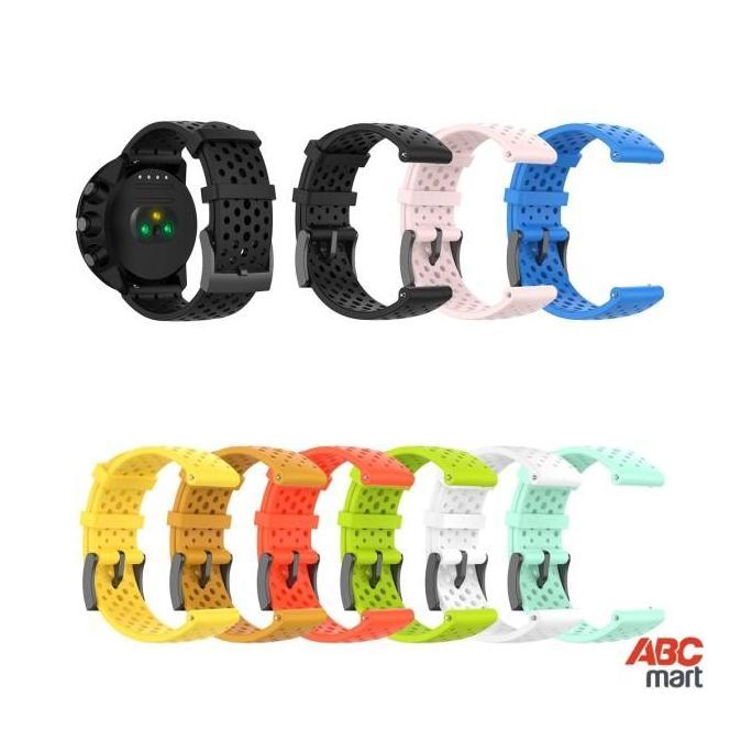 STRAP SUUNTO [NEW ] STRAP BAND FOR SUUNTO 7 SUUNTO 9 / 9 BARO HOLE - TALI JAM SILIKON - RED PROMO