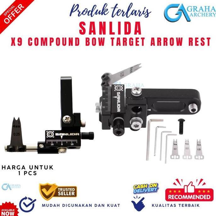 SANLIDA X9 COMPOUND BOW TARGET ARROW REST / ARROW REST COMPOUND / ARROW REST PANAHAN / ARROW REST SA