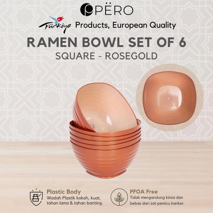 [KOKO PANCI] Pero Ramen Bowl Square Set Of 6 / Mangkok Ramen