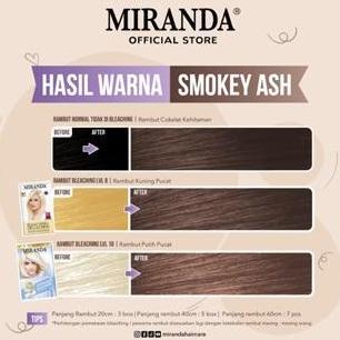 Ear- Miranda Paket Rambut Pastel Super Blue Bleaching & Mc20 Smokey Ash, Ash Blonde ,Golden Brown 30
