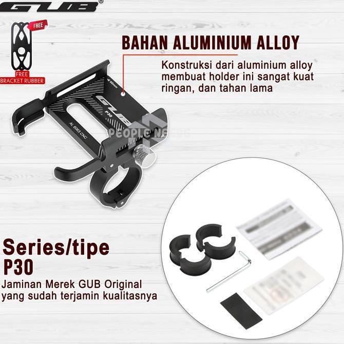 // Paket Gub P30 / Gub P30 Pro Phone Holder + Bracket Spion Motowolf Original //