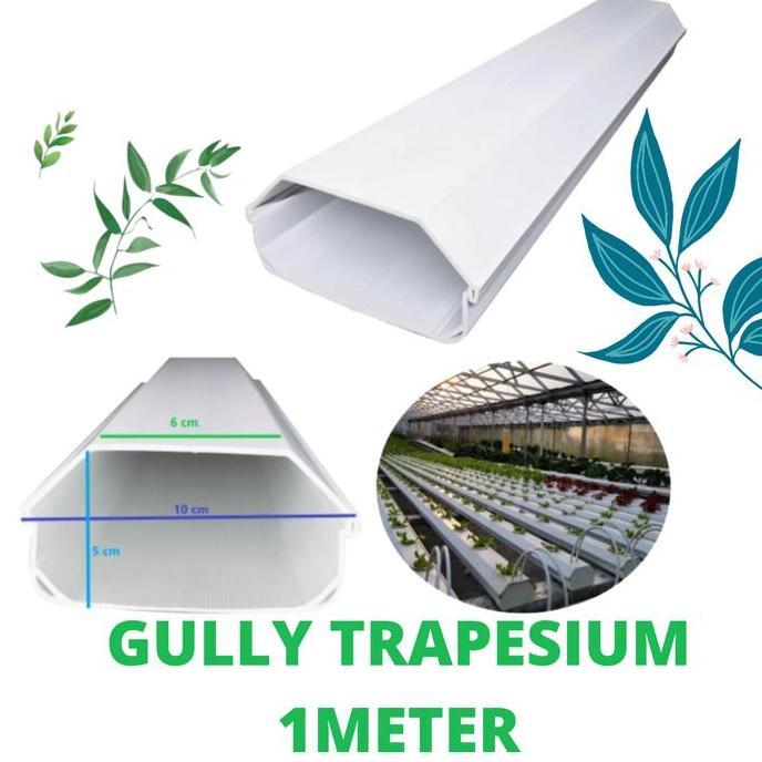 GULLY TRAPESIUM 1 METER talang hidroponik NFT request lubang talang