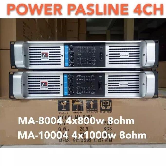 Promo Power 4 ch Pasline MA8004 ma 8004(4x800 watt)original Diskon