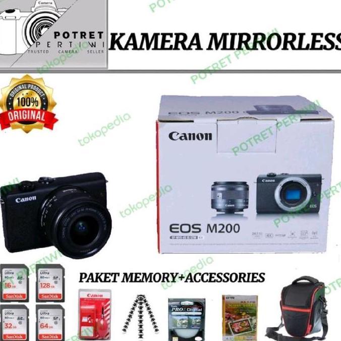 Canon M200 Kit 15-45Mm Is Stm /Kamera Mirrorless Canon