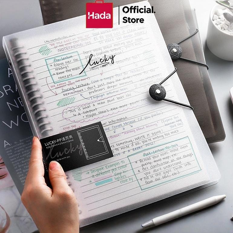NEW Binder A5/B5 Buku Binder Aesthetic Transparan Hitam Putih Notebook Aesthetic Korea