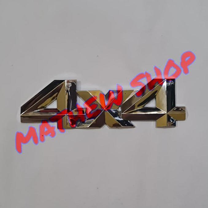 EMBLEM 4X4 FOUR BY FOUR FORTUNER CHROME / EMBLEM LOGO 4X4 FORTUNER PREMIUM