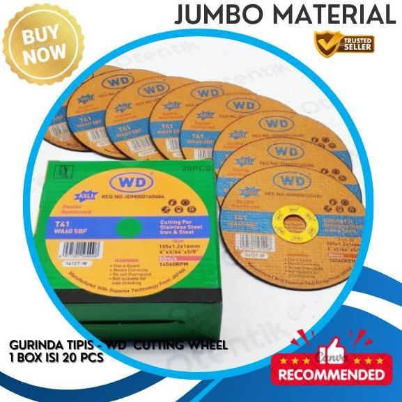 Batu Gurinda WD Batu Gerinda WD Batu Potong WD Batu Gerinda WD 4" WD Cutting Wheel 4" inch - Mata Ge