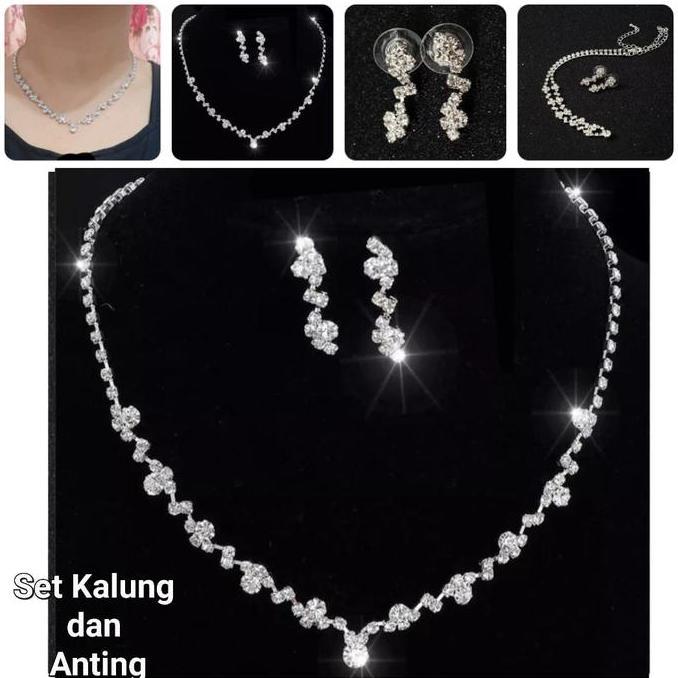 MANGONAQ KALUNG SET ANTING PESTA KALUNG PENGANTIN KALUNG ANTING PREMIUM