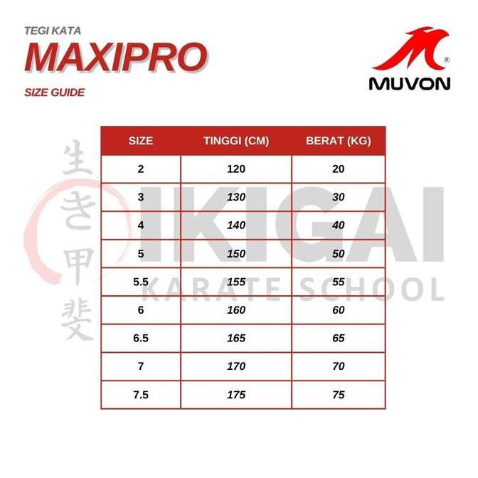 MUVON MAXIPRO TEGI KATA Karate-Gi Baju Karate Ready