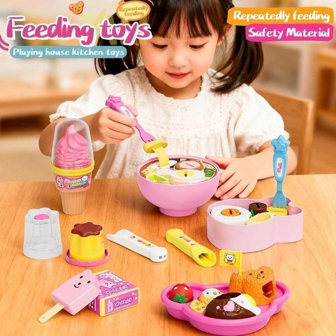 [COD] Viral Puding Jepang Mainan Anak/Es krim/Bento beruang/Sendok/Garpu/Piring /Mainan Permainan Ma