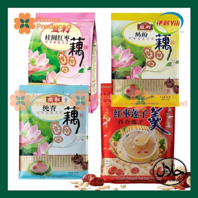 [Yili] Lotus Breakfast Cereal Series Minuman Sereal Paste & Bubuk Teratai | Sarapan | Halal | Import