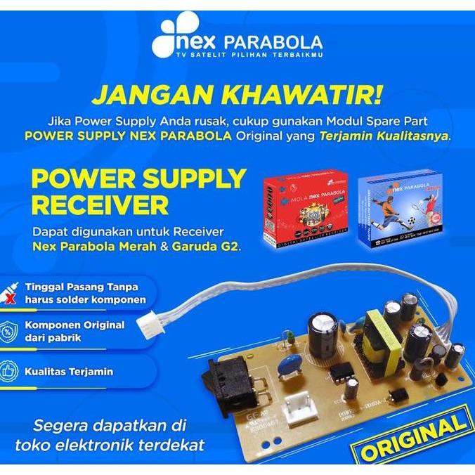 Power Supply Nex Parabola Merah 4 Pin Garuda G2 Biru AC Matic PS Diskon