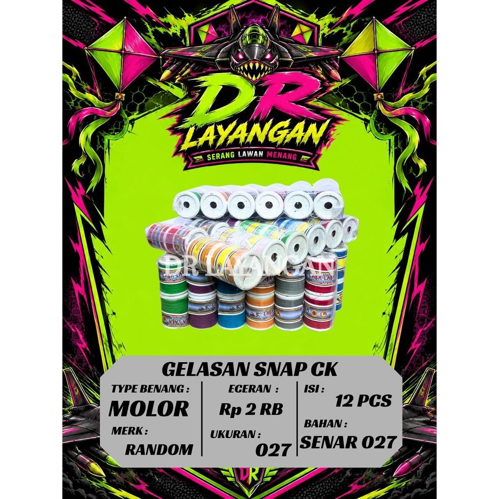 Promo GELASAN SNAP CK / snap cangklong ( 1 pak isi 12 pcs) Harga untuk 1 pak By Dr Layangan