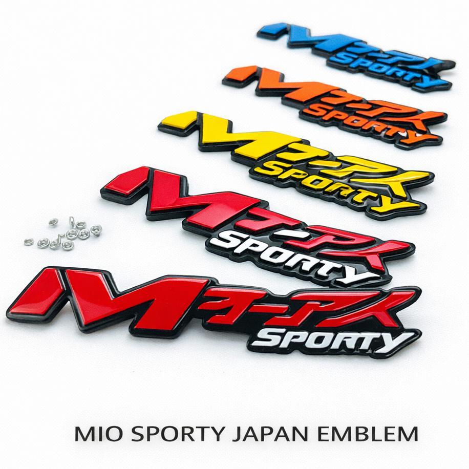 EMBLEM MOTOR MIO SPORTY JEPANG BUKAN STIKER VARIASI TIMBUL 3 DIMENSI AKSESORIS MOTOR YAMAHA