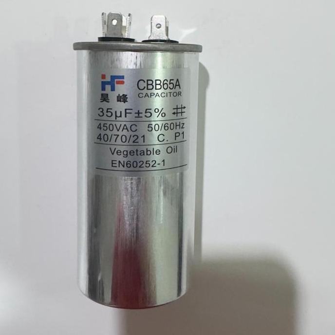 Garansi Cbb65 35Uf Kapasitor Cbb65 Cbb65A Ac Kulkas Genset Capasitor Bulat Socket Pin Kompresor Alum