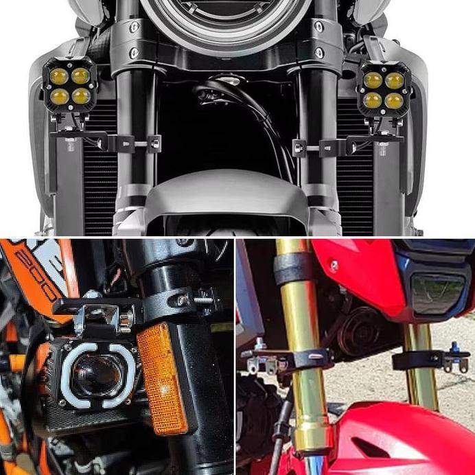 Braket Lampu Tembak Bracket Dudukan Lampu Tembak Motor Universal Braket Lampu Sorot Motor