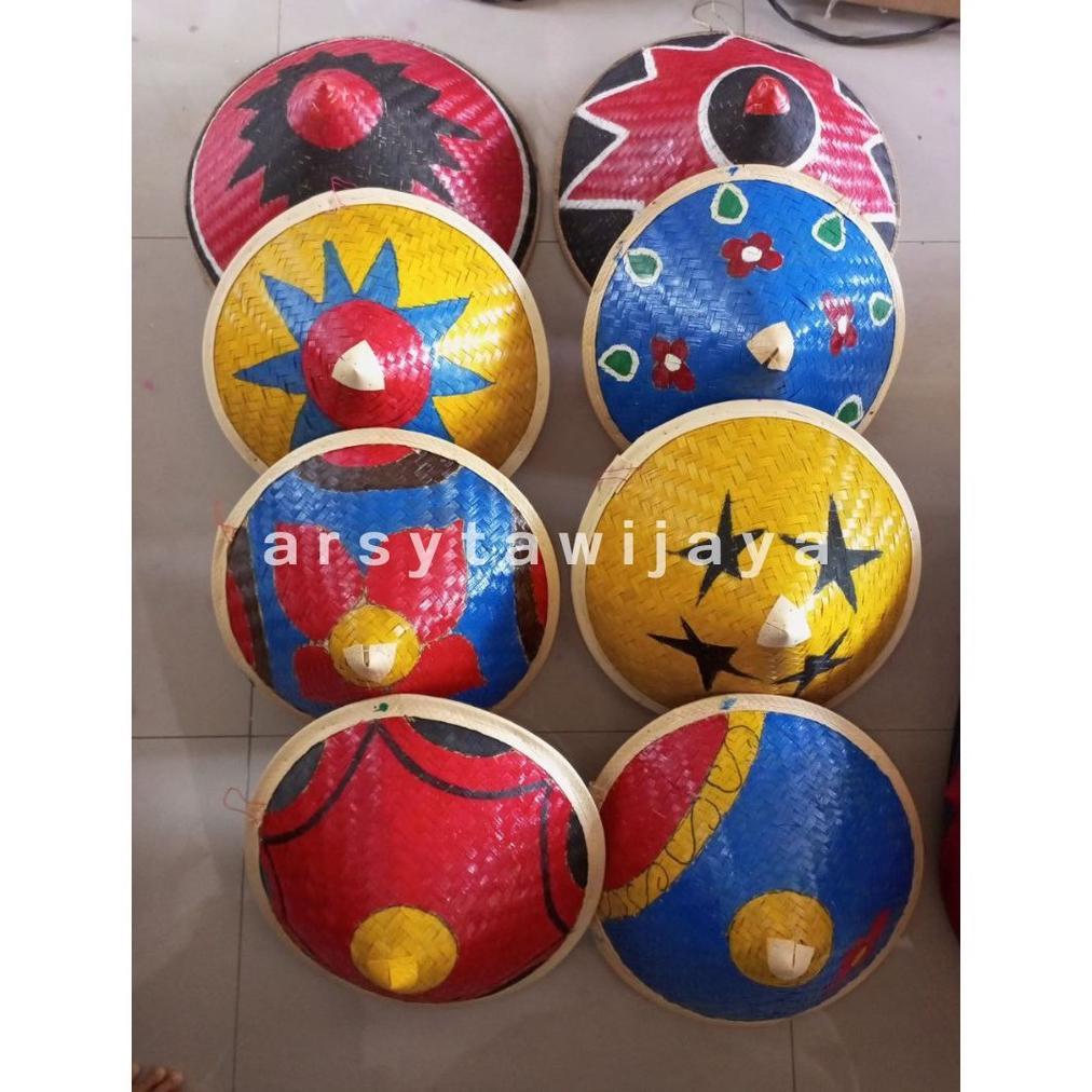 TUDUNG CAPING - TOPI CAPING PETANI - CAPING LUKIS MOTIF
