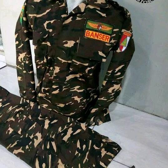 Banting Harga Seragam Pdl Banser Setelan Banser Loreng Nato Ripstok