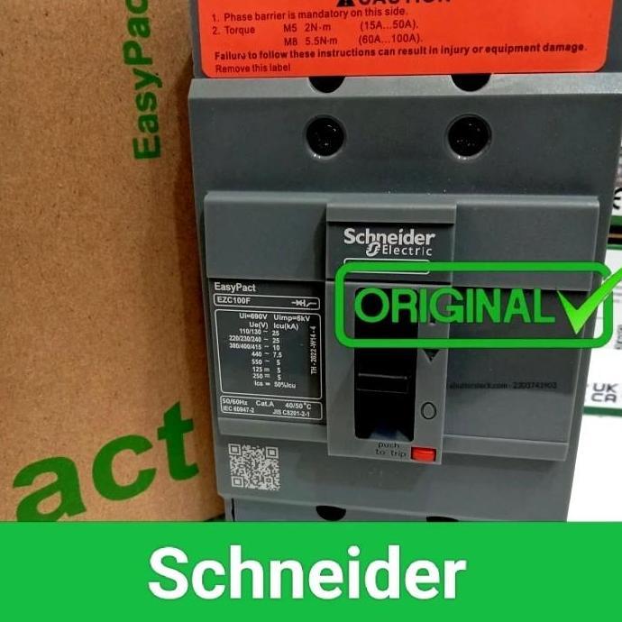 Mccb Schneider 3Phase 50A Ezc100F//Nfb Breaker Schneider Original