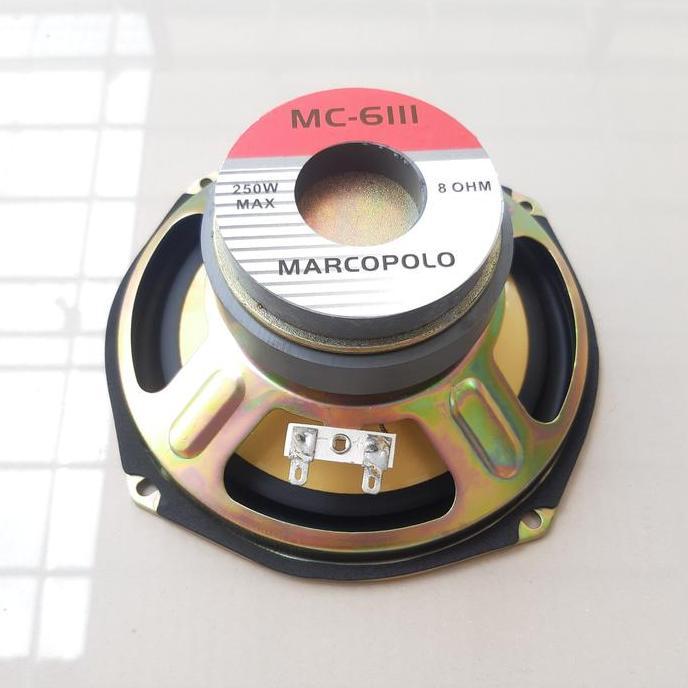 SPEAKER 6 INCH SUBWOOFER MARCOPOLO 250WATT 8OHM 6IN 6" 6 IN 6INCH SUBWOOFER MARCOPOLO 250WATT 8OHM 6