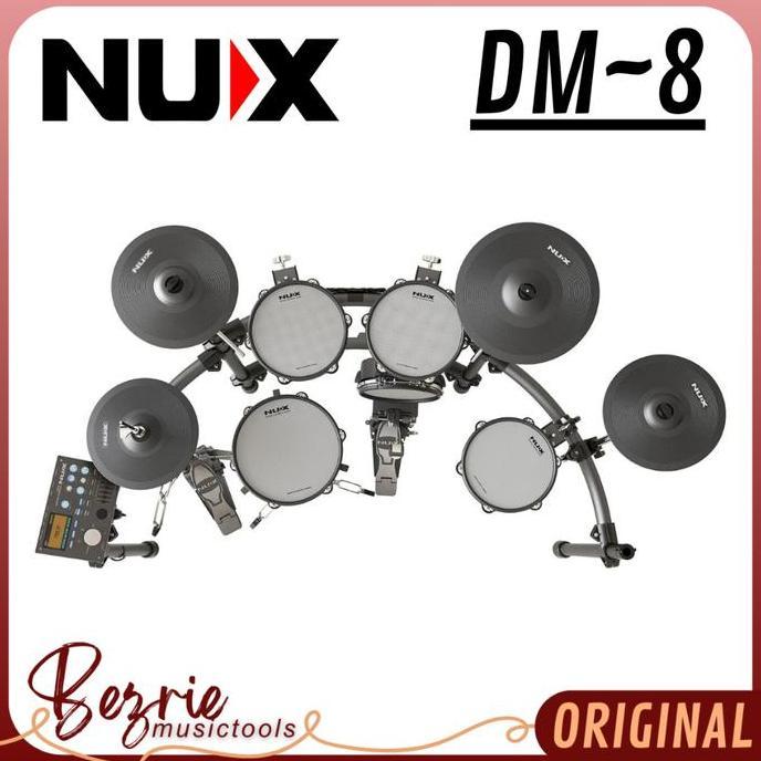 NUX DM8 5 Piece Electrik Drum All Mesh Head Digital Drum Set