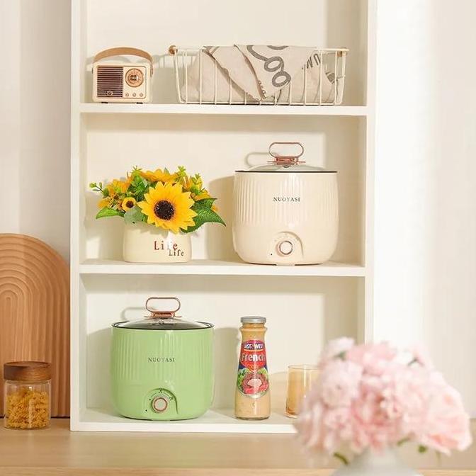 Set- Rice Cooker Panci Masak Listrik Multifungsi Penanak Nasi Listrik Antilengket, Peralatan Masak H